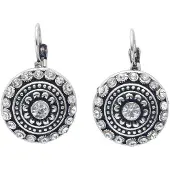 Behave - Oorbellen met ronde steentjesvorm - bohemian glamour stijl