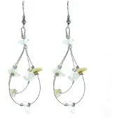 Behave - Oorhangers met witte kraaltjes - zomerse boho stijl