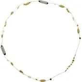 Behave - Lange kralenketting wit crème - Boho zomerstijl - 125 cm