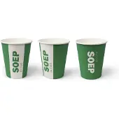 Premium Soepbekers (Altijd soep), Groen Karton | 237ml- Ø 80mm 100 stuks