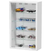 Vdd Vitrinekast - Hangende Wandvitrine - Stofvrij - 40x60x12 cm - Wit