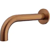 Wiesbaden Caral baduitloop rond 20 cm 1/2'' geborsteld brons koper