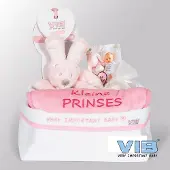 Vib - Giftset Commodemandje - Girl (Roze) - Babykleertjes - Baby cadeau - zwangerschap aankondiging - geboorte cadeau