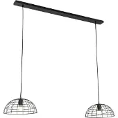QAZQA Industriële hanglamp zwart 2-lichts - Hanze