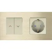 Perfect Switches MECHANISCHE SCHAKELAAR | ALUMINIUM | GOUD | ROLLUIKSCHAKELAAR & WANDCONTACTDOOS
