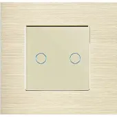 Perfect Switches TOUCH SCHAKELAAR | ALUMINIUM | GOUD | TWEEVOUDIG DIMMERSCHAKELAAR