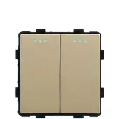 Perfect Switches MODULE | MECHANISCH | GOUD | AAN/UIT | TWEEVOUDIGE WISSELSCHAKELAAR