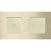 Perfect Switches TOUCH SCHAKELAAR | ALUMINIUM | GOUD | COMBINATIE | DIMMER & TWEEVOUDIGE SCHAKELAAR