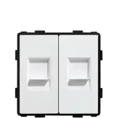 Perfect Switches MODULE | WIT | NETWERK | TWEEVOUDIG | RJ45 | CAT6