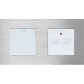 Perfect Switches MECHANISCHE SCHAKELAAR | ALUMINIUM | ZILVER | COMBINATIE WISSELSCHAKELAAR & USB TWEEVOUDIG