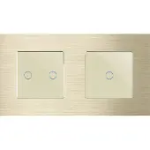 Perfect Switches TOUCH SCHAKELAAR | ALUMINIUM | GOUD | COMBINATIE | TWEEVOUDIGE DIMMER & DIMMERSCHAKELAAR