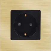 Perfect Switches WANDCONTACTDOOS | ALUMINIUM | GOUD | ZWART | ENKELVOUDIG