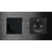 Perfect Switches MECHANISCHE SCHAKELAAR | ALUMINIUM | ZWART | DIMMER SCHAKELAAR & WANDCONTACTDOOS