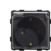 Perfect Switches MODULE | ZWART | WANDCONTACTDOOS | KLAPDEKSEL