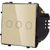 Perfect Switches MODULE | TOUCH | GOUD | AAN/UIT | WIFI + RF | DRIEVOUDIGE SCHAKELAAR