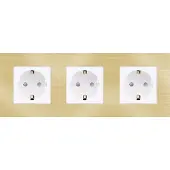 Perfect Switches WANDCONTACTDOOS | ALUMINIUM | GOUD | WIT | DRIEVOUDIG