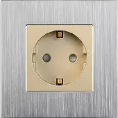 Perfect Switches WANDCONTACTDOOS | ALUMINIUM | ZILVER | GOUD | ENKELVOUDIG