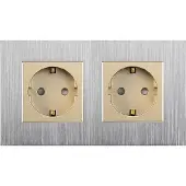 Perfect Switches WANDCONTACTDOOS | ALUMINIUM | ZILVER | GOUD | TWEEVOUDIG
