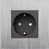 Perfect Switches WANDCONTACTDOOS | ALUMINIUM | ZILVER | ZWART | ENKELVOUDIG