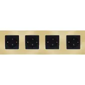 Perfect Switches WANDCONTACTDOOS | ALUMINIUM | GOUD | ZWART | VIERVOUDIG