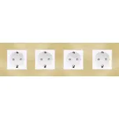 Perfect Switches WANDCONTACTDOOS | ALUMINIUM | GOUD | WIT | VIERVOUDIG