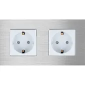 Perfect Switches WANDCONTACTDOOS | ALUMINIUM | ZILVER | TWEEVOUDIG