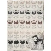 Klippan Yllefabrik Tulip plaid 130x180 cm Grey