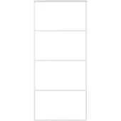 vidaXL Schuifdeur 90x205 cm mat ESG-glas en aluminium wit