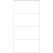 vidaXL Schuifdeur 102,5x205 cm mat ESG-glas en aluminium wit