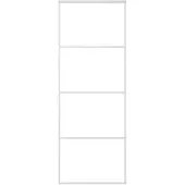 vidaXL Schuifdeur 76x205 cm mat ESG-glas en aluminium wit