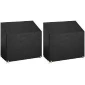 vidaXL Tuinbankhoezen 2 st 8 oogjes 130x70x70/88 cm polyetheen