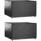 vidaXL Tuinmeubelhoezen 2 st 8 ogen vierkant 132x132x80 cm