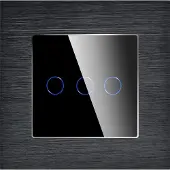 Perfect Switches TOUCH SCHAKELAAR | ALUMINIUM | ZWART | DRIEVOUDIG