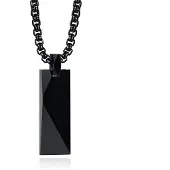 Mendes Ketting met Hanger Geometrisch - Langwerpig Zwart