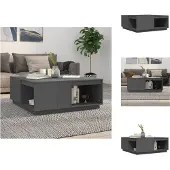 vidaXL Salontafel 100x101x40,5 cm massief grenenhout grijs