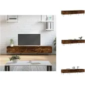 vidaXL Tv-meubel 150x36x30 cm bewerkt hout gerookt eikenkleurig