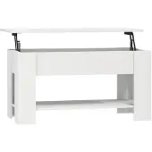 vidaXL Salontafel 101x49x52 cm bewerkt hout wit