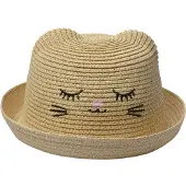 Clayre & Eef Hoed Kind Beige Papierstro Kat