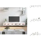 vidaXL Tv-meubel 150x36x30 cm bewerkt hout hoogglans wit