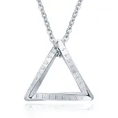 Mendes Nordic Heren Ketting - Rune Triangle Silver