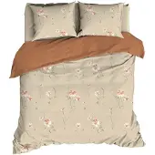 Satin d'or Dekbedovertrek Zabina Beige Satijn-240 x 200 / 220 cm | Lits-Jumeaux