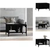 vidaXL Salontafel 60x50x36,5 cm bewerkt hout zwart