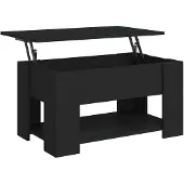 vidaXL Salontafel 79x49x41 cm bewerkt hout zwart