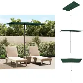 vidaXL Parasol met aluminium paal 180x110 cm groen