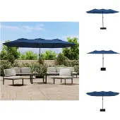 vidaXL Parasol dubbel dak 449x265 cm azuurblauw