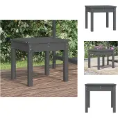 vidaXL Tuinbank 50x44x45 cm massief grenenhout grijs