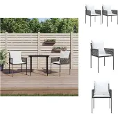 vidaXL Tuinstoelen 2 stuks - Poly Rattan - Inclusief Kussens Tuinstoel - Buitenstoel - Lounge Stoel - Tuinset - Patio Set