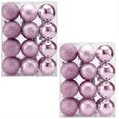 Casaria Kerstballen 48 stuks Roze