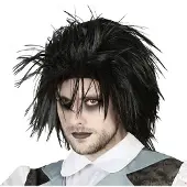 Bigbuy edward halloween pruik (Zwart)