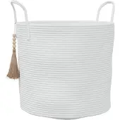 vidaXL Opbergmand Ø 40x35 cm katoen wit